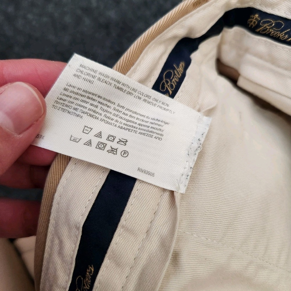 Brooks Brothers Mens 40x32 Khaki Advantage Chino Clark Casual Pants Office - Picture 10 of 10